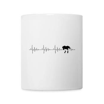 Herzschlag Nashorn - Tasse - Weiß - Vorne