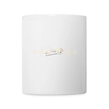 Kleinflugzeug mit Herzschlag - Pilot und Flugfans - Tasse - Weiß - Vorne