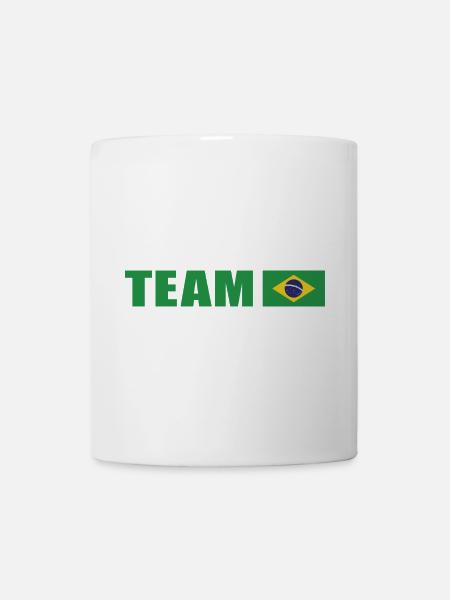 Équipe de soutien au Brésil - Mug blanc - blanc