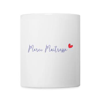 GELIEBTE. HERZ. MEISTER. VIELEN DANK. DANKE HERRIN. - Tasse - Weiß - Vorne