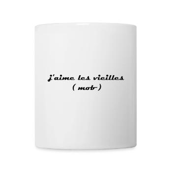j aime les vieilles mob - Mug blanc - blanc - Devant