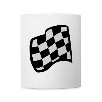 Zielflagge, Racing - Tasse - Weiß - Vorne