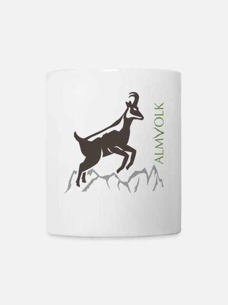 ALMVOLK Gams - Tasse - Weiß
