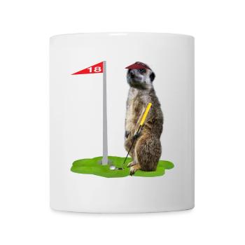 Golf-Erdmännchen - Tasse - Weiß - Vorne