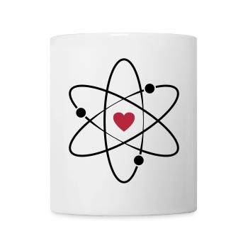 I Love Wissenschaft - Atom mit Herz - Tasse - Weiß - Vorne