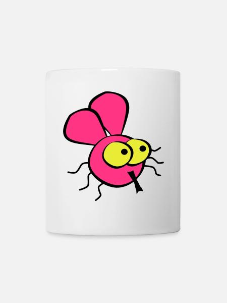 Fliege - Tasse - Weiß