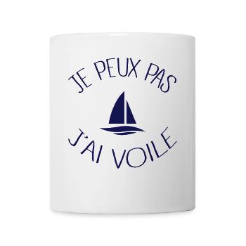 Je peux pas j'ai voile - Mug blanc - blanc - Devant