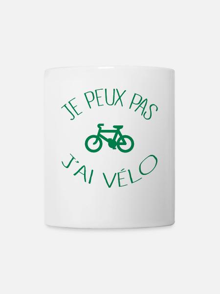 Je peux pas j'ai vélo - Mug blanc - blanc
