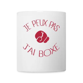 Je peux pas j'ai Boxe - Mug blanc - blanc - Devant