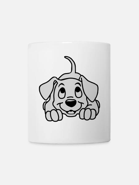 Ein kleiner Welpe - Tasse - Weiß