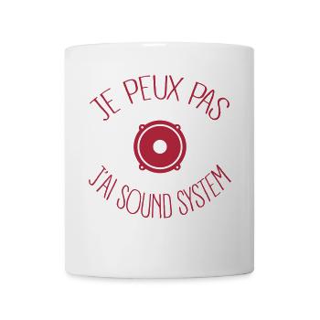 Je peux pas j'ai Sound System - Mug blanc - blanc - Devant