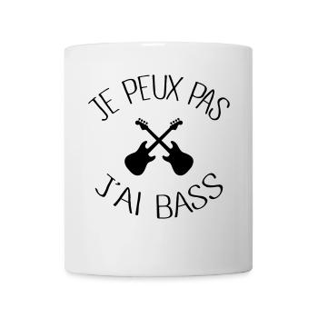 Je peux pas j'ai Bass - Mug blanc - blanc - Devant