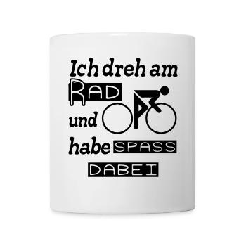 Radfahrer Spruch Fahrrad Rad Sport lustig Geschenk - Tasse - Weiß - Vorne
