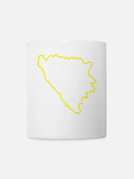 Bosnien Kontur - Tasse - Weiß