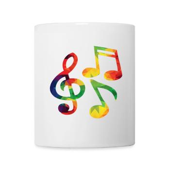 Bunte Musiknoten - Tasse - Weiß - Vorne