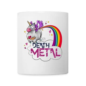 Unicorn Death Metal Rainbow - Mug - white - Front