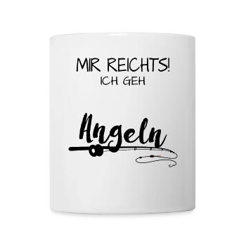 Mir reicht's! Ich geh' Angeln Geschenk - Tasse - Weiß - Vorne