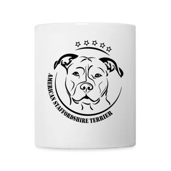 American Staffordshire Terrier Hunde Hund Wilsigns - Tasse - Weiß - Vorne