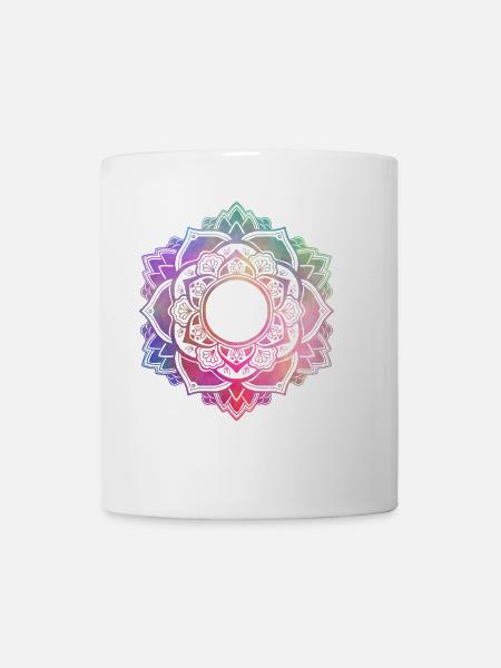 Mandala No. 4 Rainbow - Tasse - Weiß