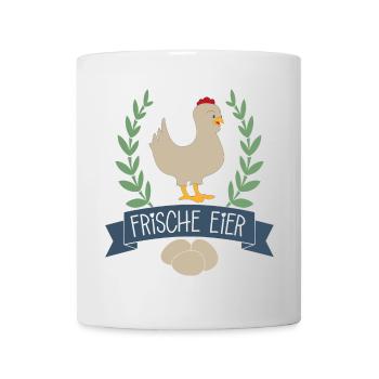 Frische Eier - Tasse - Weiß - Vorne