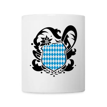Ein bayerisches emblem mit Edelweiss - Tasse - Weiß - Vorne