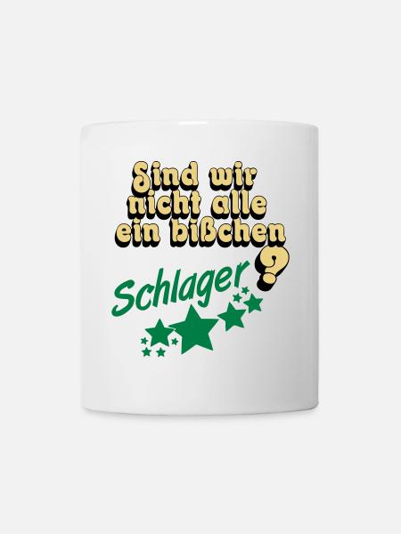 Schlager Party , Schlager Musik , Schlager Spaß - Tasse - Weiß