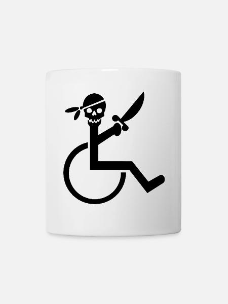 Rollstuhl-Pirat # - Tasse - Weiß