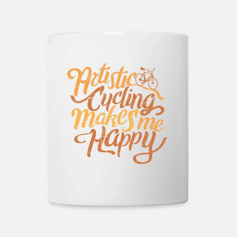 Kunstrad, Kunstradfahren,  Makes Me Happy - Tasse - Weiß