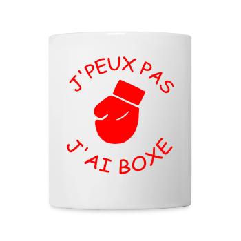 J'PEUX PAS J'AI BOXE - Mug blanc - blanc - Devant