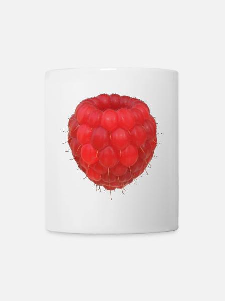 Himbeer Cluster Muster - Tasse - Weiß