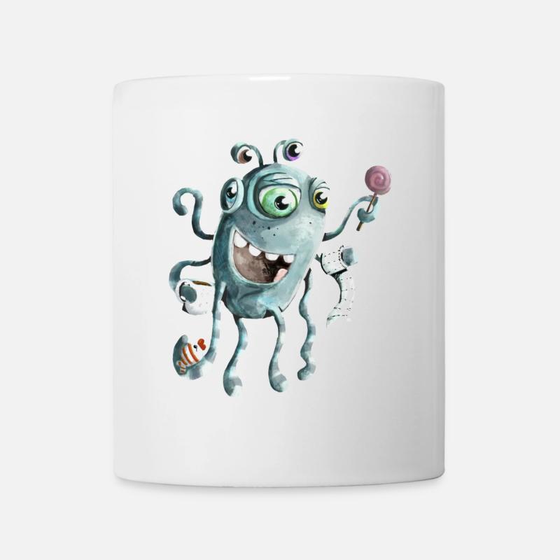 monstre drôle de la mer profonde - Mug blanc - blanc