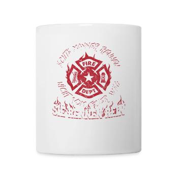 Pompier pompier pompier camion de pompiers - Mug blanc - blanc - Devant