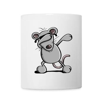 rat frais de danse Dab portant des lunettes de soleil - tamponnant - Mug blanc - blanc - Devant