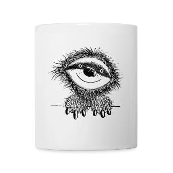 Lustiges Faultier - Faultiere - Comic - Tasse - Weiß - Vorne