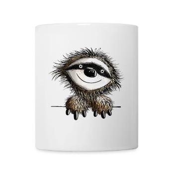 Pfiffiges Faultier - Faultiere - Comic - Fun - Tasse - Weiß - Vorne