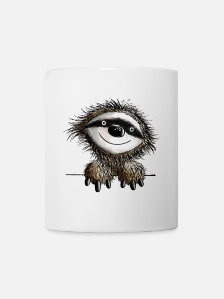 Smart Sloth - Sloths - Comic - Fun - Mug - white