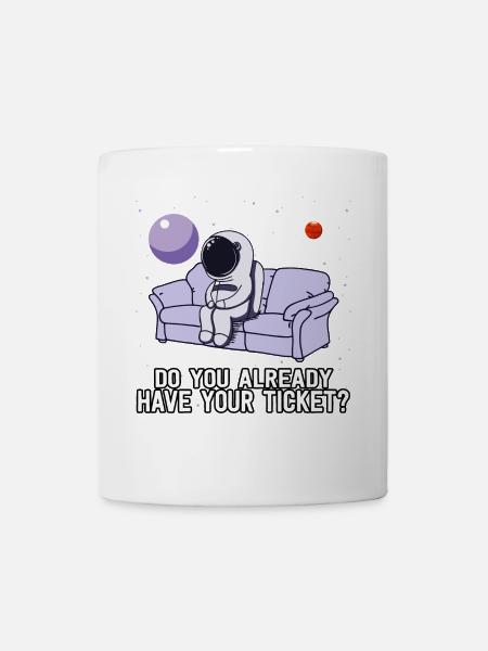 Planet Astronaut Weltraum Raumfahrt Geschenk Idee - Tasse - Weiß