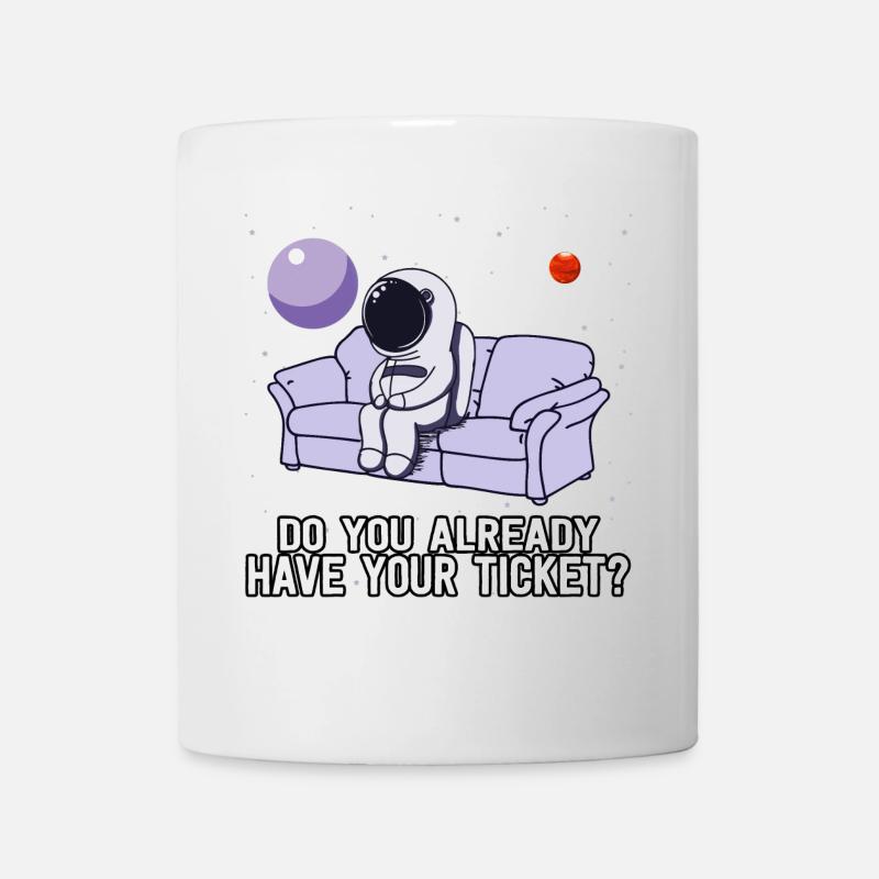 Planet Astronaut Weltraum Raumfahrt Geschenk Idee - Tasse - Weiß