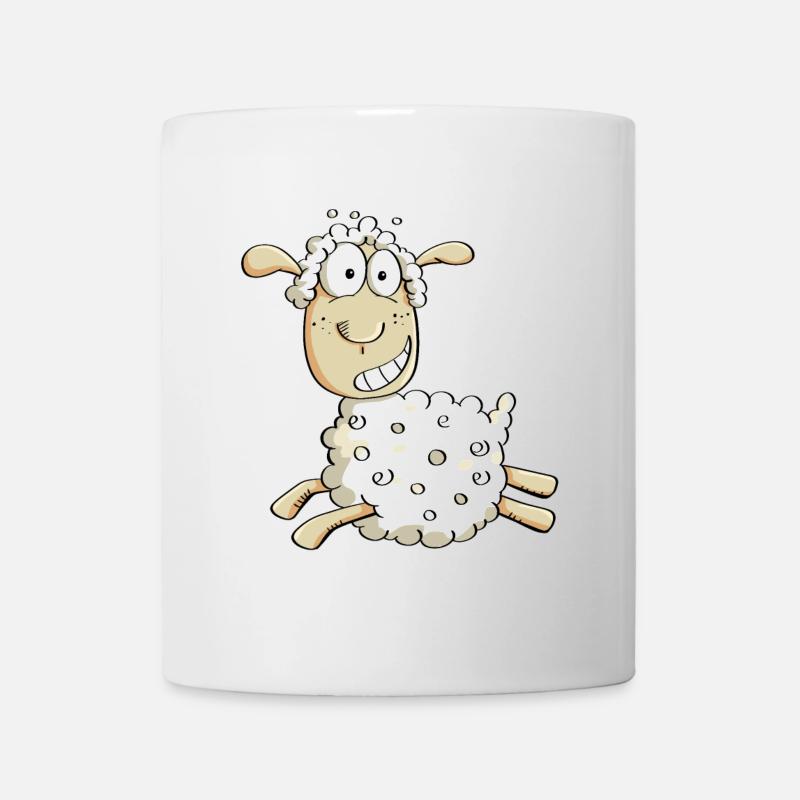 Mouton vilain dessin animé - Mug blanc - blanc
