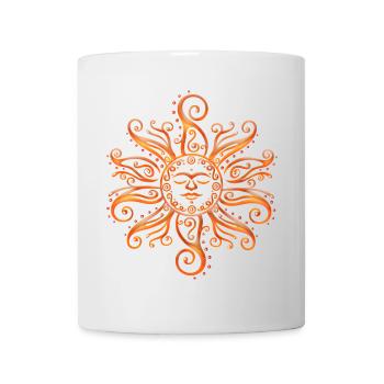 Tribal sun. Midsummer, summer festival. - Mug - white - Front