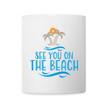 plage - Mug blanc - blanc - Devant