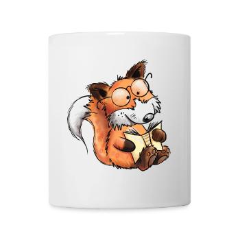 Sly Books Fox I Read I Comic Animals - Mug - white - Front