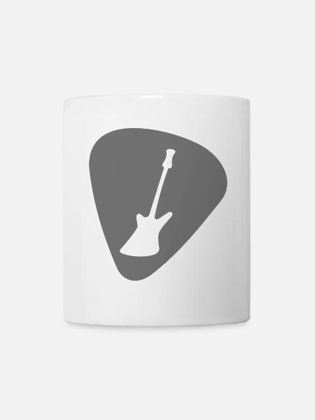plektrum_e-gitarre - Tasse - Weiß