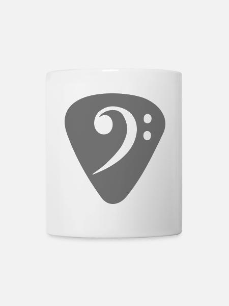 plektrum_bassschluessel - Tasse - Weiß