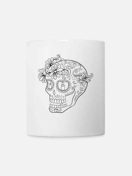 crâne - Mug blanc - blanc