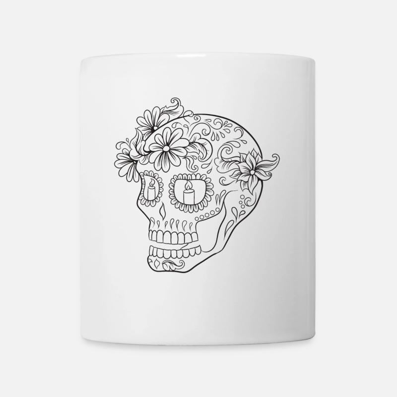 crâne - Mug blanc - blanc