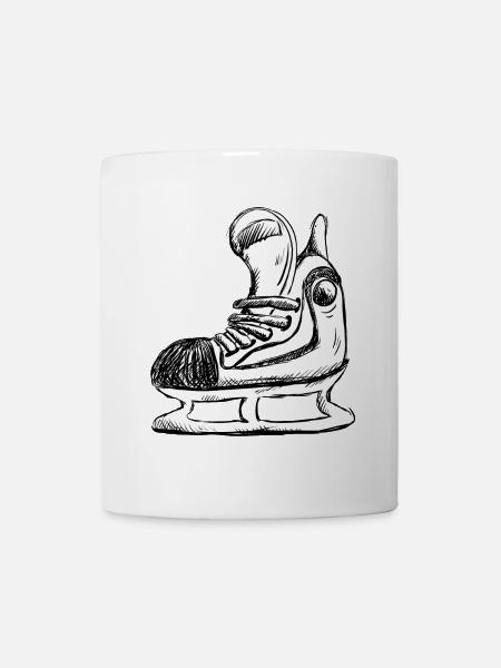 Patin à glace cool I patins à glace de hockey sur glace - Mug blanc - blanc