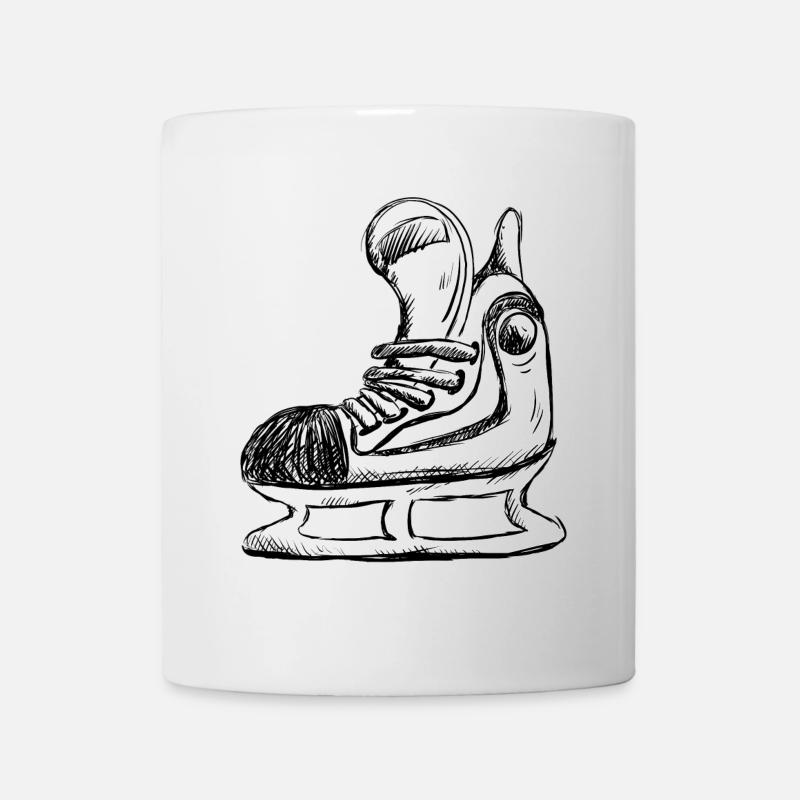 Cooler Schlittschuh I Eishockey Schlittschuhe - Tasse - Weiß