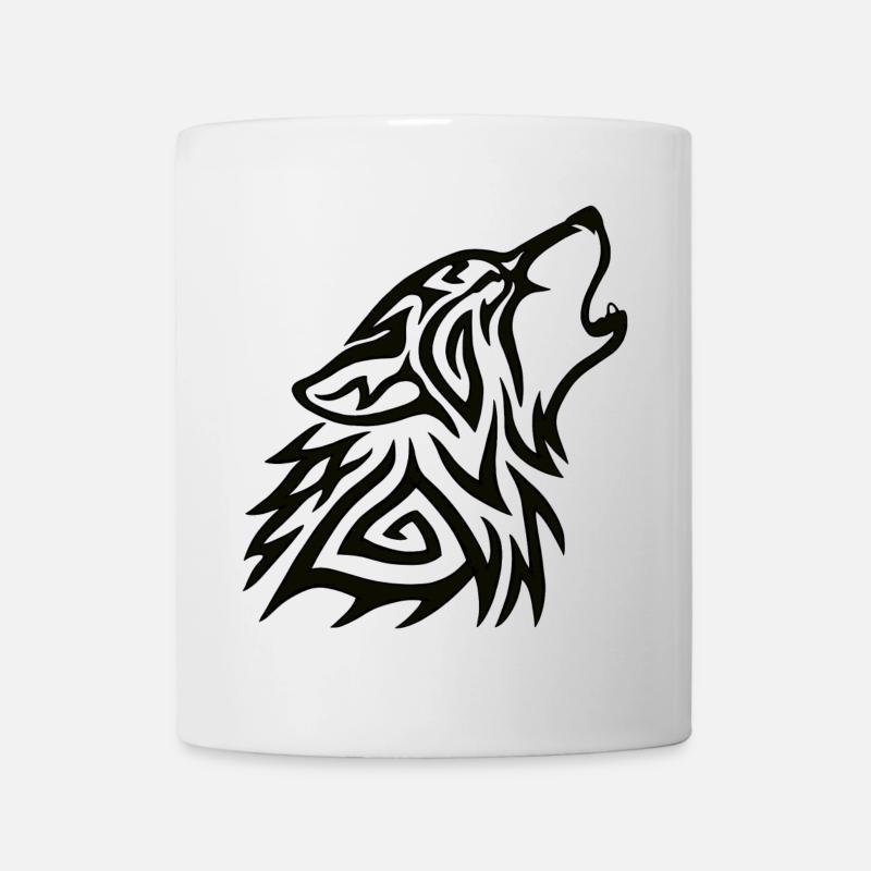 Stammeswolf heulen - Tasse - Weiß