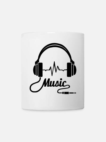 Earphones Music! - Mug - white